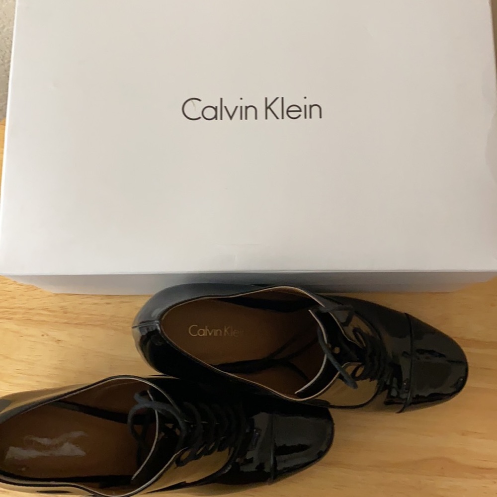 Calvin Klein Black Lace Up Heels - Picture 3 of 4